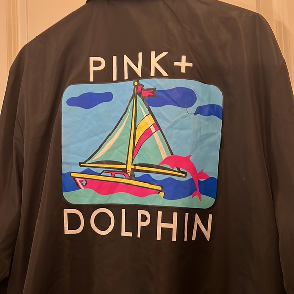 Pink Dolphin Jackets & Coats Mens Xl Black Pink Dolphin Coaches